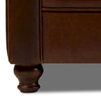 87" Chesterfield Sofa in Full-Grain Italian Leather – Diamond Tufted
