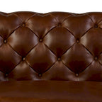 87" Chesterfield Sofa in Full-Grain Italian Leather – Diamond Tufted