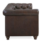 87" Chesterfield Sofa in Full-Grain Italian Leather – Diamond Tufted