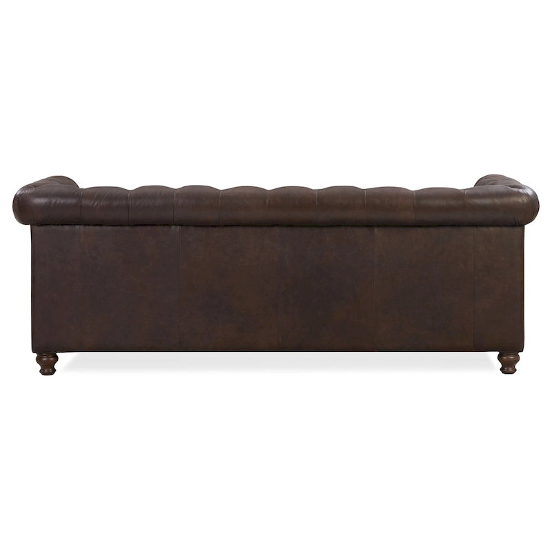 87" Chesterfield Sofa in Full-Grain Italian Leather – Diamond Tufted