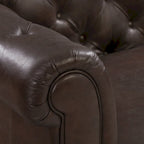 87" Chesterfield Sofa in Full-Grain Italian Leather – Diamond Tufted