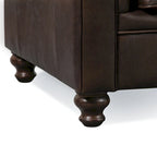 87" Chesterfield Sofa in Full-Grain Italian Leather – Diamond Tufted