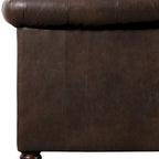 87" Chesterfield Sofa in Full-Grain Italian Leather – Diamond Tufted