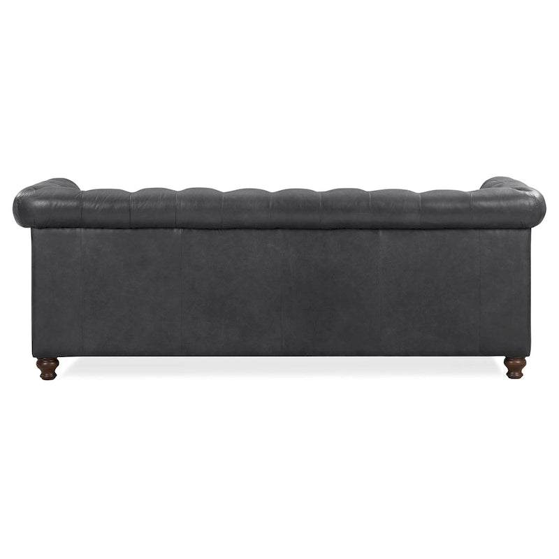 87" Chesterfield Sofa in Full-Grain Italian Leather – Diamond Tufted