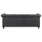 87" Chesterfield Sofa in Full-Grain Italian Leather – Diamond Tufted