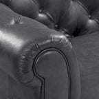 87" Chesterfield Sofa in Full-Grain Italian Leather – Diamond Tufted