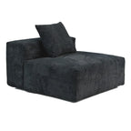 Comfy Corduroy Upholstered Deep Seat Sofa & Couch With Wood Legs and 4 Pillows