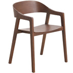 Modern Solid Oak Accent Dining Chair with Arms – Fully Assembled
