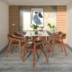 Modern Solid Oak Accent Dining Chair with Arms – Fully Assembled