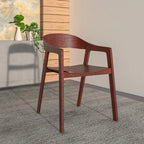 Modern Solid Oak Accent Dining Chair with Arms – Fully Assembled