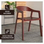 Modern Solid Oak Accent Dining Chair with Arms – Fully Assembled