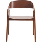Modern Solid Oak Accent Dining Chair with Arms – Fully Assembled