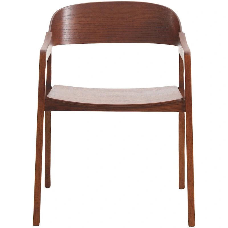 Modern Solid Oak Accent Dining Chair with Arms – Fully Assembled