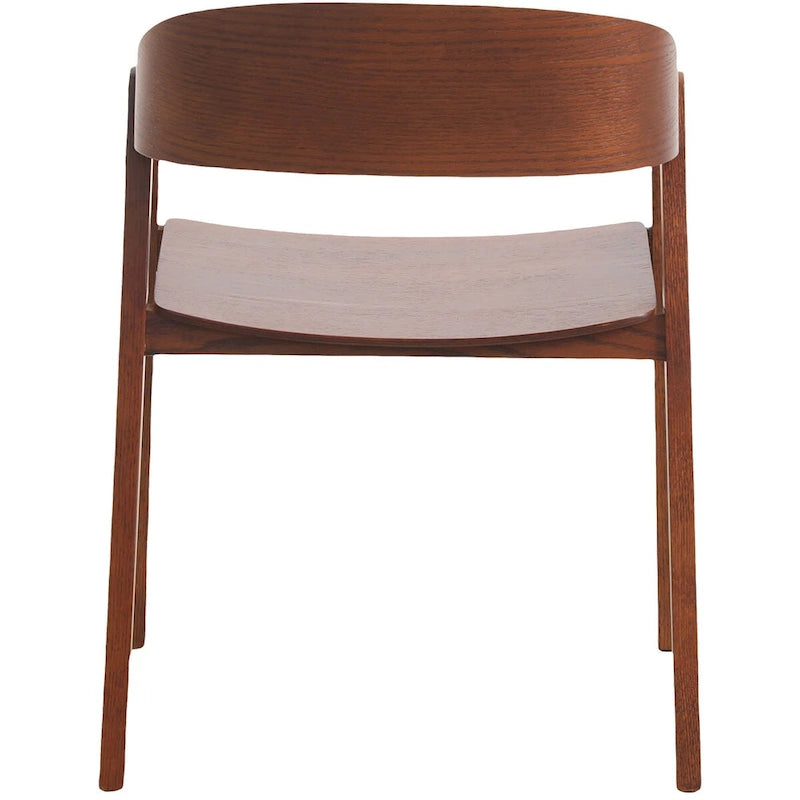 Modern Solid Oak Accent Dining Chair with Arms – Fully Assembled