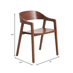 Modern Solid Oak Accent Dining Chair with Arms – Fully Assembled