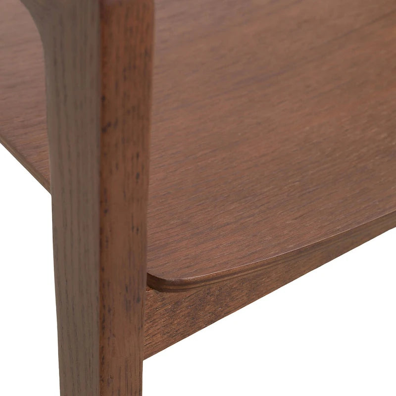Modern Solid Oak Accent Dining Chair with Arms – Fully Assembled