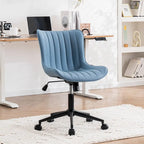Chaise de Bureau Ergonomique Pivotante sans Accoudoirs avec Roulettes