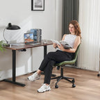 Chaise de Bureau Ergonomique Pivotante sans Accoudoirs avec Roulettes