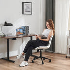 Chaise de Bureau Ergonomique Pivotante sans Accoudoirs avec Roulettes