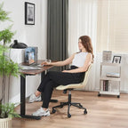 Chaise de Bureau Ergonomique Pivotante sans Accoudoirs avec Roulettes
