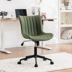 Chaise de Bureau Ergonomique Pivotante sans Accoudoirs avec Roulettes