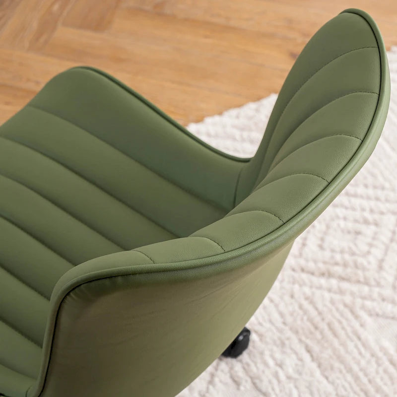Chaise de Bureau Ergonomique Pivotante sans Accoudoirs avec Roulettes