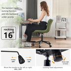 Chaise de Bureau Ergonomique Pivotante sans Accoudoirs avec Roulettes