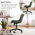 Chaise de Bureau Ergonomique Pivotante sans Accoudoirs avec Roulettes