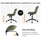 Chaise de Bureau Ergonomique Pivotante sans Accoudoirs avec Roulettes
