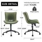 Chaise de Bureau Ergonomique Pivotante sans Accoudoirs avec Roulettes