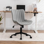 Chaise de Bureau Ergonomique Pivotante sans Accoudoirs avec Roulettes
