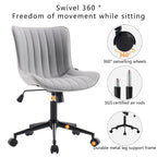 Chaise de Bureau Ergonomique Pivotante sans Accoudoirs avec Roulettes