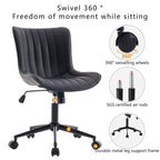 Chaise de Bureau Ergonomique Pivotante sans Accoudoirs avec Roulettes
