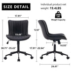 Chaise de Bureau Ergonomique Pivotante sans Accoudoirs avec Roulettes