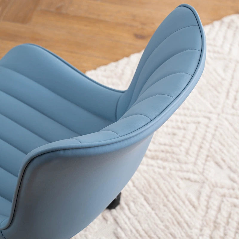 Chaise de Bureau Ergonomique Pivotante sans Accoudoirs avec Roulettes