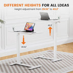 Adjustable mobile bed desk, computer desk, mobile standing desk