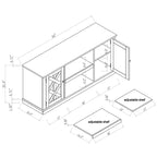 64 in. TV Stand Media Console for TVs up to 75 in. - 64 in Width