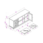 64 in. TV Stand Media Console for TVs up to 75 in. - 64 in Width