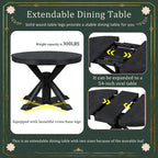 Retro Functional Extendable Dining Table with a 12 Leaf