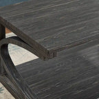 Table basse unique en bois massif avec étagère de rangement