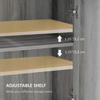 Farmhouse Barn Door Accent Cabinet with Drawer & Adjustable Shelf