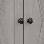 Farmhouse Barn Door Accent Cabinet with Drawer & Adjustable Shelf