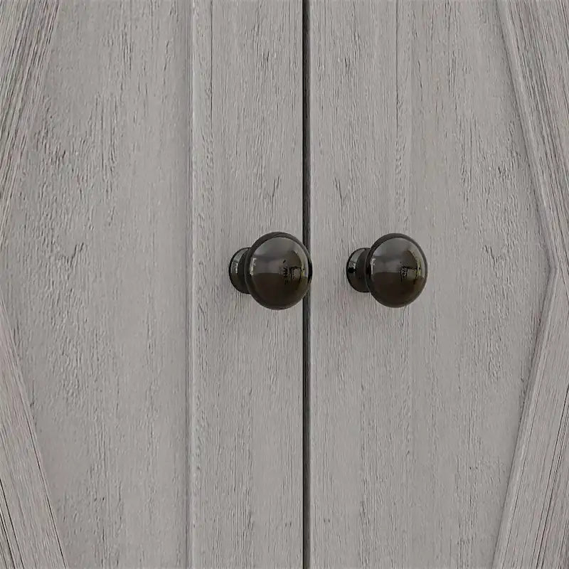 Farmhouse Barn Door Accent Cabinet with Drawer & Adjustable Shelf
