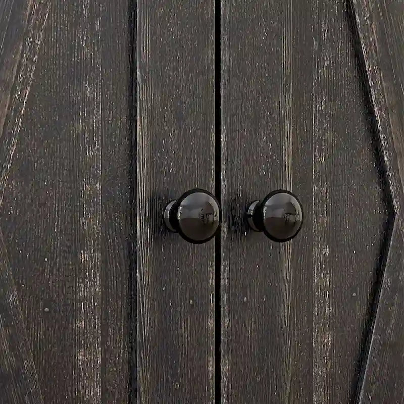 Farmhouse Barn Door Accent Cabinet with Drawer & Adjustable Shelf