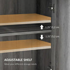 Farmhouse Barn Door Accent Cabinet with Drawer & Adjustable Shelf