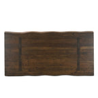 Live Edge Solid Acacia Wood Double Pedestal Dining Table