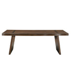 Live Edge Solid Acacia Wood Double Pedestal Dining Table