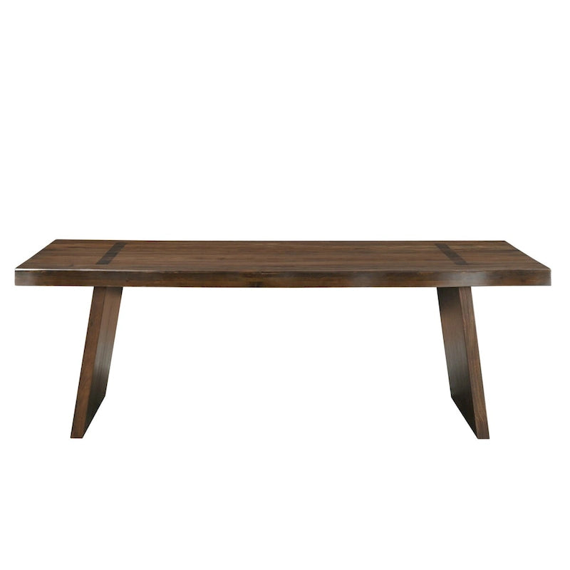 Live Edge Solid Acacia Wood Double Pedestal Dining Table